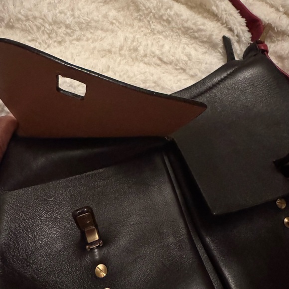 Vintage Bally Brown and Red Leather Shoulder Bag - Picture 8 of 12